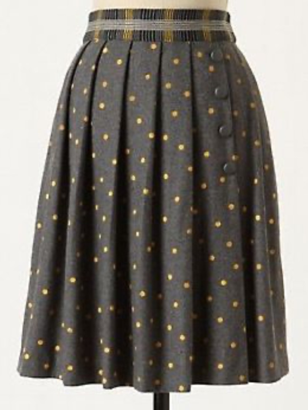 RARE Anthropologie Plenty by Tracy Reese Peppered & Striped Polka Dot Skirt 0